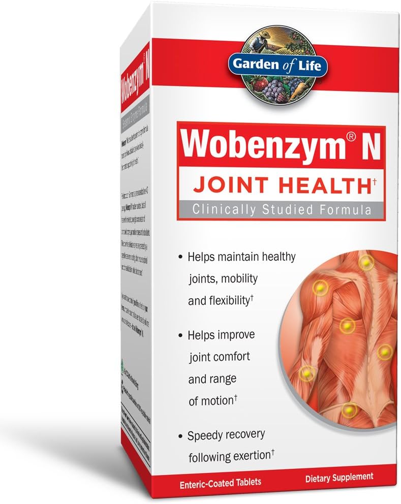 Garden Of Life Joint Support Supplement - Wobenzym N Systemic Enzymes, 200 Tabletten