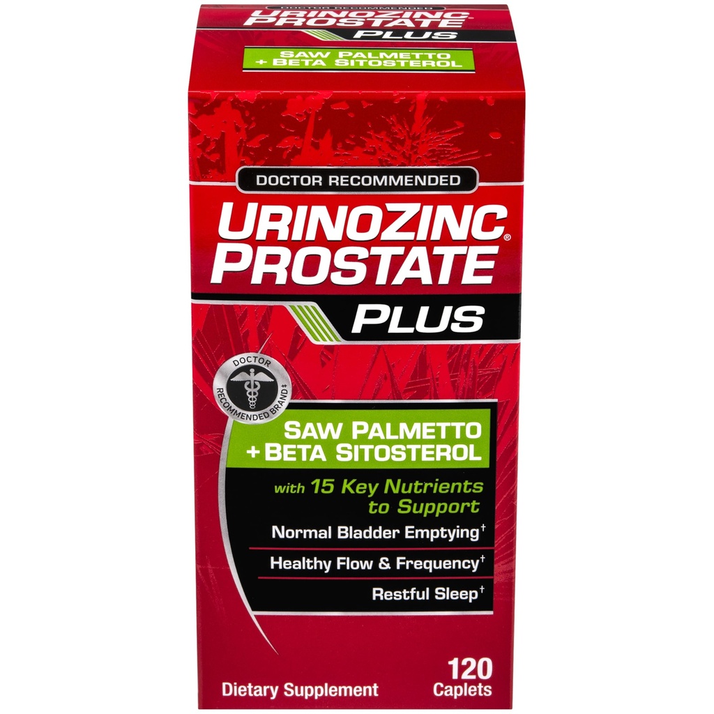 Urinozinc Prostate Plus, Saw Palmetto & Beta Sitosterol Beilage für Männer, Reduzieren häufige Urination (2 Month Supply, 120 Count)