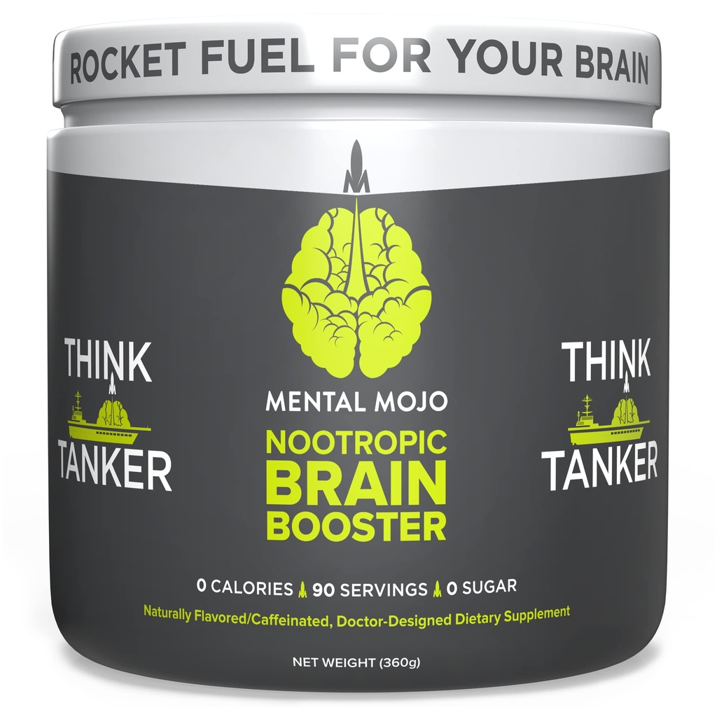 Nootropic Cerveau Booster (90 portions) Nootropic Drink Mix & Cerveau Supplément - Cerveau carburant stimule l'énergie, la concentration et la mémoire - Calories zéro, sans sucre - Kiwi Strawberry