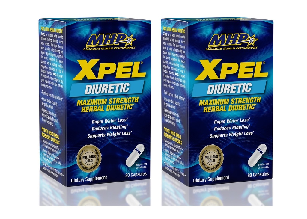 MHP Xpel Massima resistenza Diuretic Capsule, 80 Conteggio (Pack of 2) (Packaging May Vary)