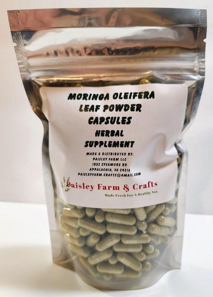 Moringa Oleifera Blatt Kapseln Non GMO - Kräuterergänzung - 100% reines Blattpulver! (300) - Frisch auf Anfrage!