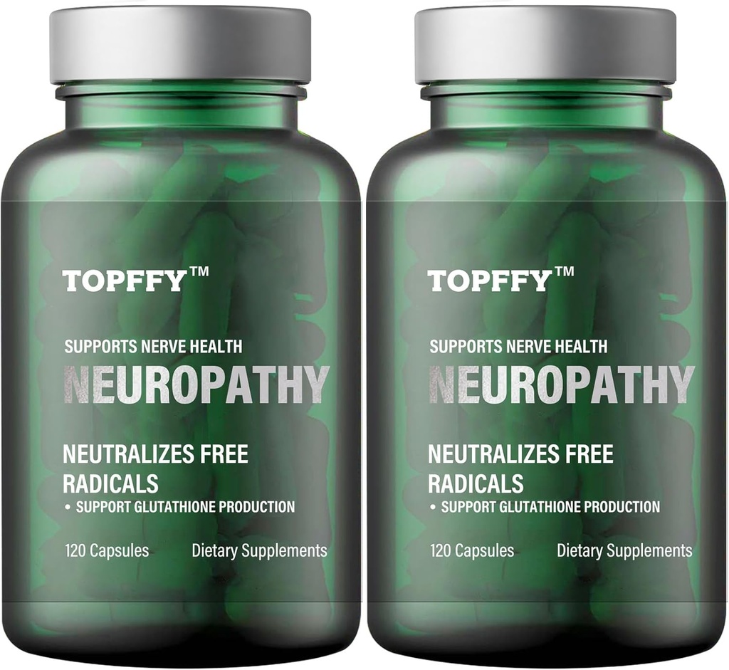 Neuropathy Nutritional Blend für Nerve Discomfort Relief, mit 600mg Alpha Lipoic Acid -Benfotiamin, maximale Stärke natürliche Nerve Vitamine, Geeignet für Füße, Hände, Finger, Beine Zehe