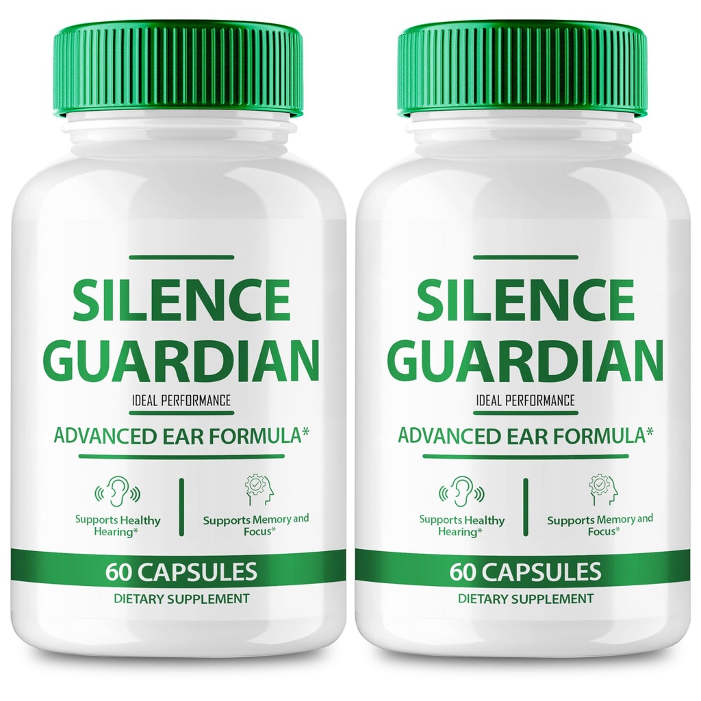 Silence Guardian Acouphène Relief pour les oreilles de sonnerie Capsule, Silence Guardian Anneau clair Acouphène pilules, SilenceGuardian Ear Supplément Acouphène, Acouphène de sonnerie d'oreille, SilenceGuardian Reviews (2 Pack)