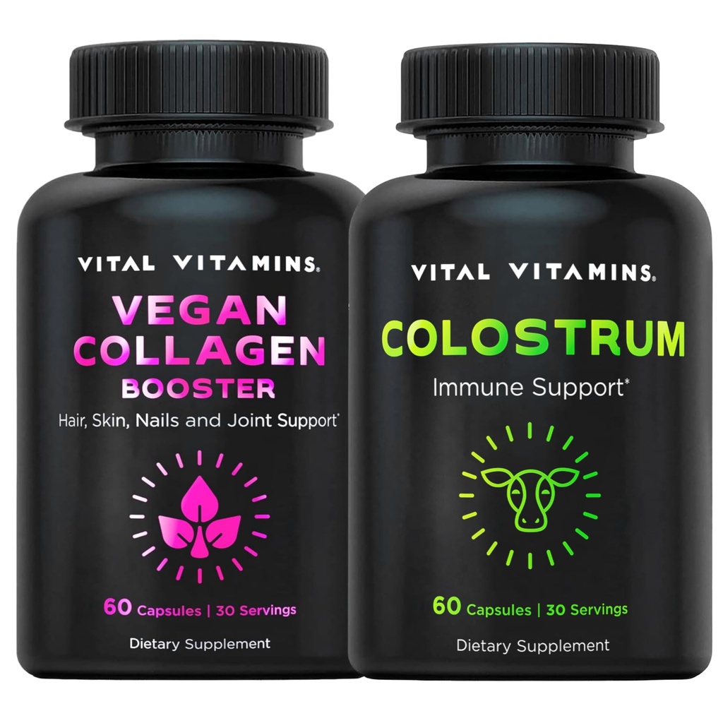 Vitamine vitali Vegan Collagen Booster Capsule + Colostrum Capsule Supplemento