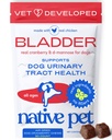 Traitement de l'ITU chez les chiens d'origine - Supplément aux canneberges pour chiens Contrôle de la vésicule et soutien du rein - Prévenir l'infection urinaire et l'incontinence urinaire - Fait avec un extrait de canneberge réel - 30 Chews