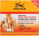 Tiger Baume Douleur soulageant grand lot, 4" x 8", 4/pack – Douleur soulageant Patch – Pour un soulagement temporaire des douleurs mineures des muscles et des articulations – Formulé avec menthol, Camphor et Capsicum – Agissant rapidement