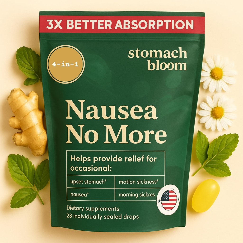 Fast-Acting Ginger for Nausea Relief | Herbal Relief for Pregnancy Nausea and Morning & Motion Sickness | Ginger, Lemon, Spearmint & B6. 28 Individually Sealed Drops.
