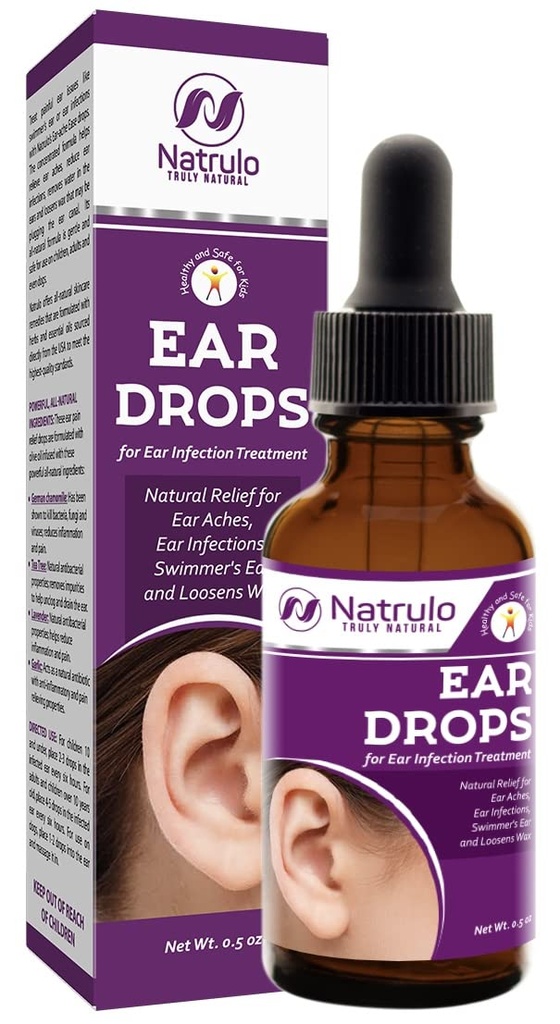 Gocce naturali per l'infezione dell'orecchio – gocce omeopatiche per adulti, bambini, bambini, e animali domestici – Allevia dolori all'orecchio, orecchio del nuotatore, & Loosens Wax – bambini salute sicura dell'orecchio made in USA