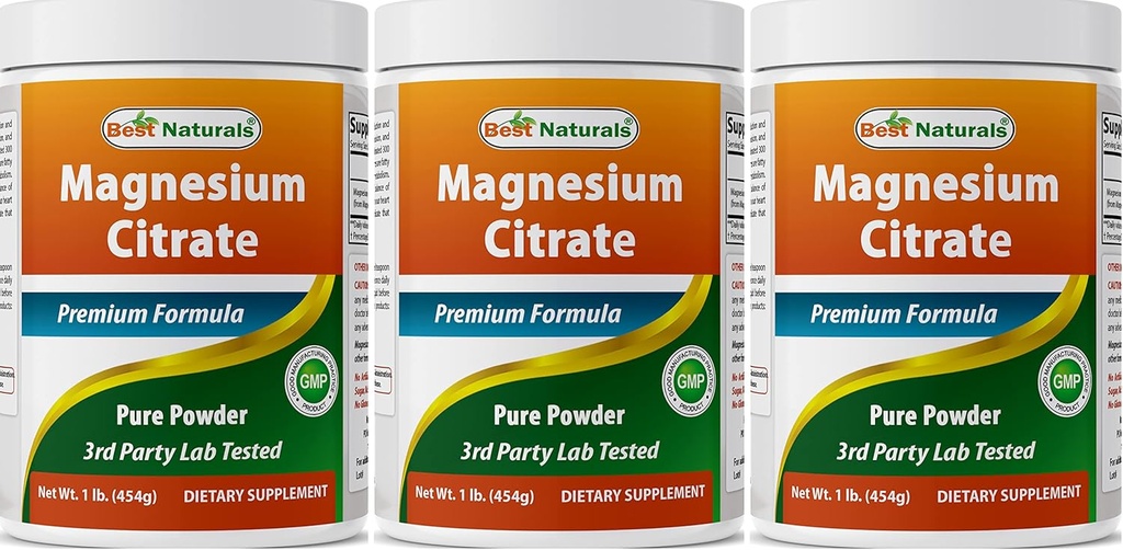Migliore polvere di glicinato di magnesio naturale - 1 Pound (1 LB (pacchetto di 3))