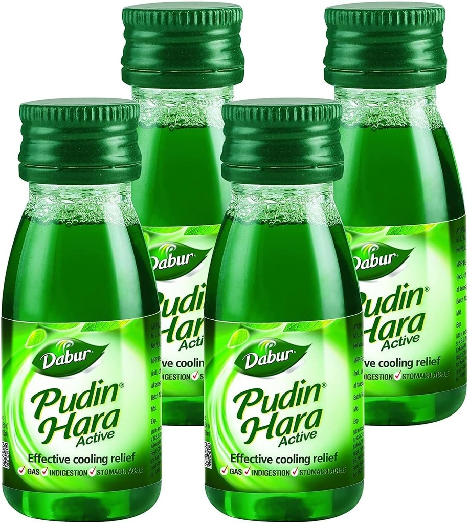 Dabur Pudin Hara Active, 30 Ml - Pet Bottle (Pack von 4)
