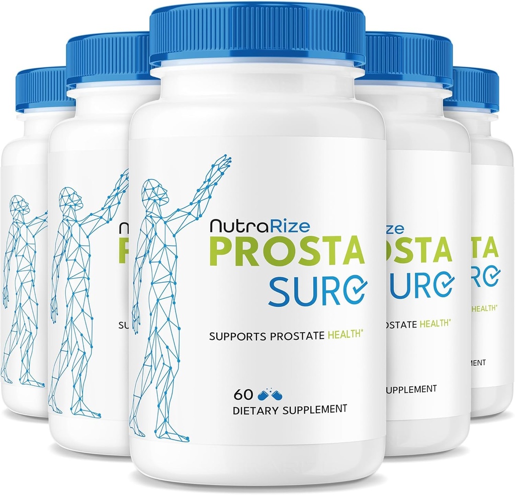 NutraRize (5 Pack) Capsule di Prostasure - Official Prosta Sure Pills for Prostate Heath, All Natural Support Formula for More Control & Overall Well-Being, Pastillas Review (300 Capsule)