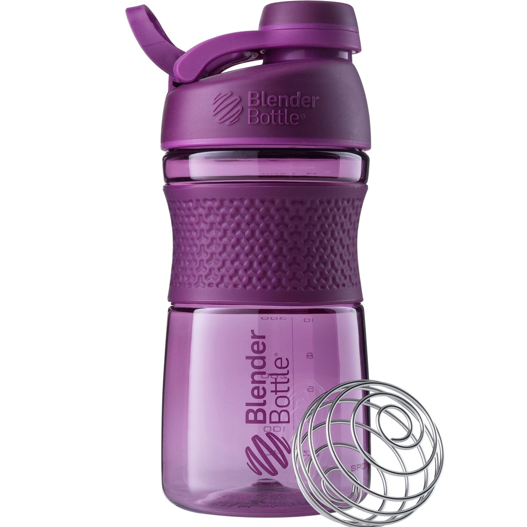 BlenderBottle 20-Ounce SportMixer Twist Cap Tritan Grip Shaker Flaschen, Navy und Plum