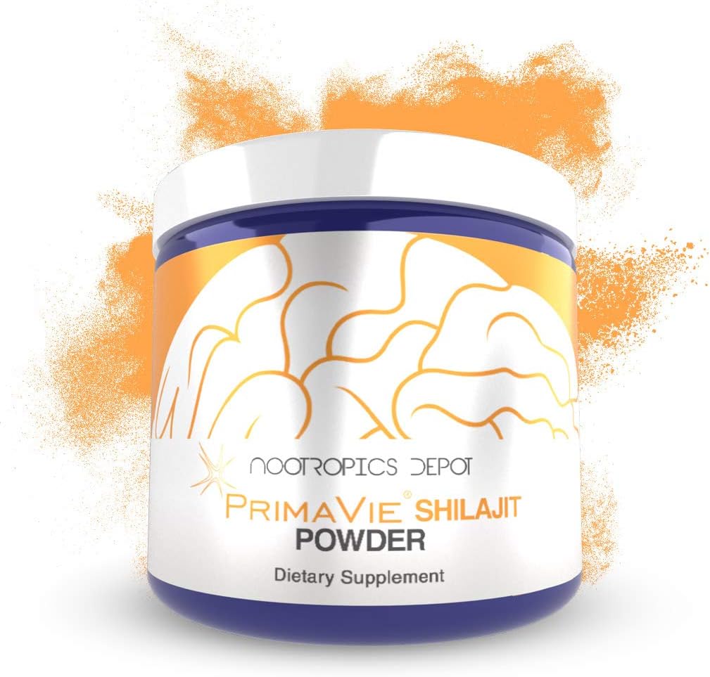Nootropics Depot PrimaVie Shilajit Pulver 60 Gramm | Purified Extract | Ayurveda Supplement | Unterstützt Mitochondriale Funktion + Boosts Endurance
