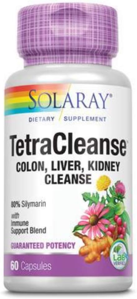 SOLARAY Garantito Potency Tetra Cleanse, Capsule | 60 Conte