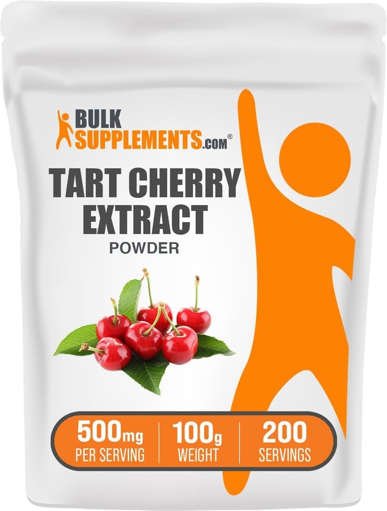 BulkSupplements.com Tart Cherry Extract Powder - Tart Cherry Supplement, Kräuterergänzung - Antioxidans Quelle, Glutenfrei, 500mg pro Servierung, 100g (3,5 oz) (Pack von 1)