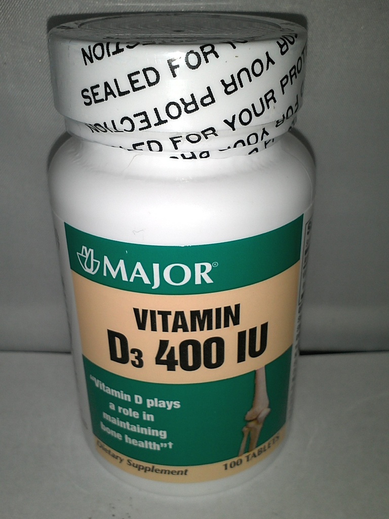 Major générique vitamine D3 400 UI complément alimentaire os santé 100 comprimés