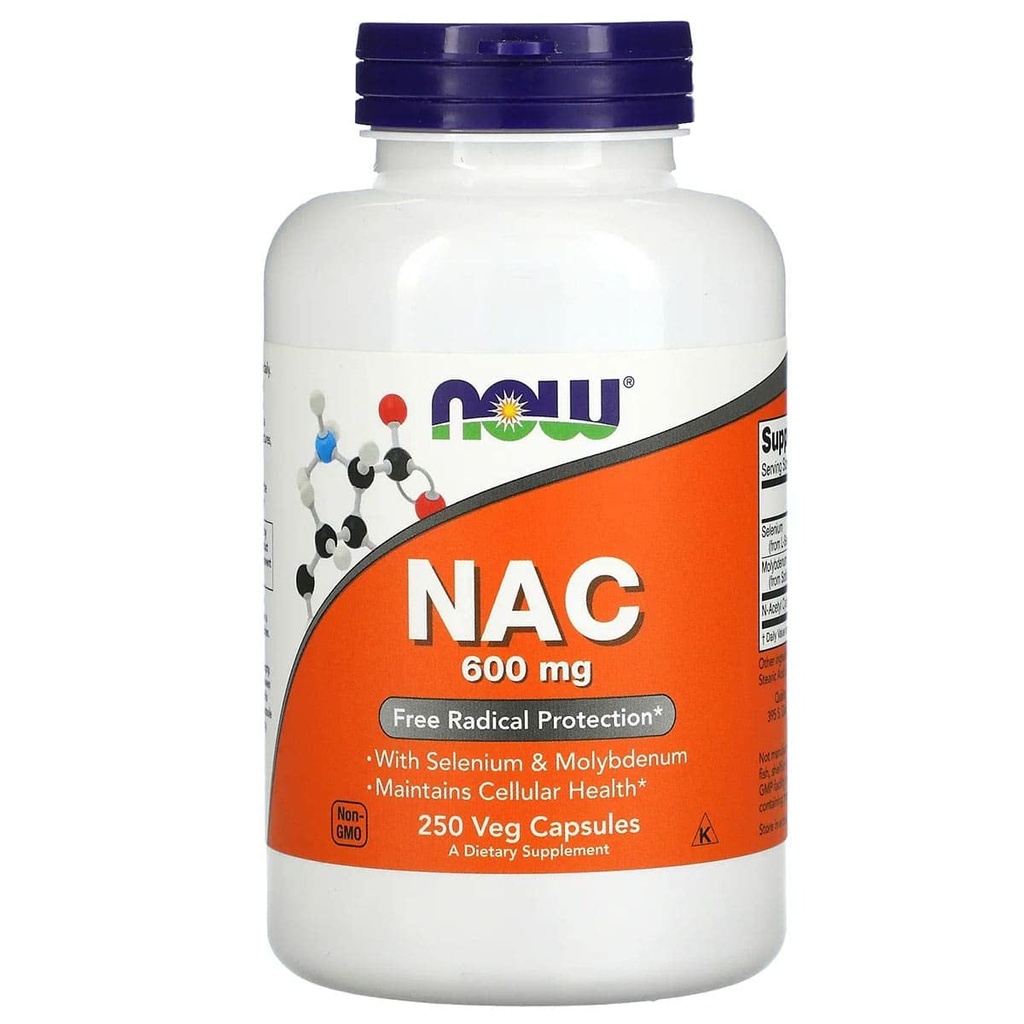 Jetzt Lebensmittel, NAC 600mg mit Selen, 250 Kapseln (Pack von 2)