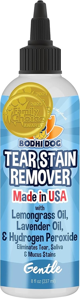 Bodhi Détachant les peaux de chien - Enlevez les larmes, la salive et le mucus des chiens et des chats - Solution douce, naturelle pour les fourrures et les manteaux sensibles, sans alcool, fabriqués aux États-Unis (8 Fl Oz)