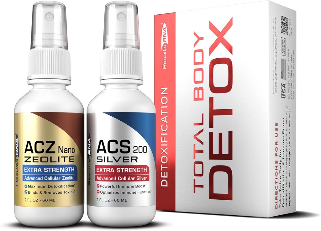 ACS 200 Extra Strength Colloidal Silver an ACZ Nano Advanced Cellular Zeolite Extra Strength | Great for Total Body Detoxification and Immune System Health