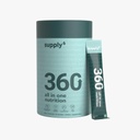 SUPPLY6 360 Greens Pulver mit 80+ Superfoods, Ayurvedische Kräuter, Vitamine, Mineralien, Probiotics & Botanicals | Unterstützt Energie, Gut Gesundheit & Immunität | Plant-Based & No Added Sugar | 15 Servings