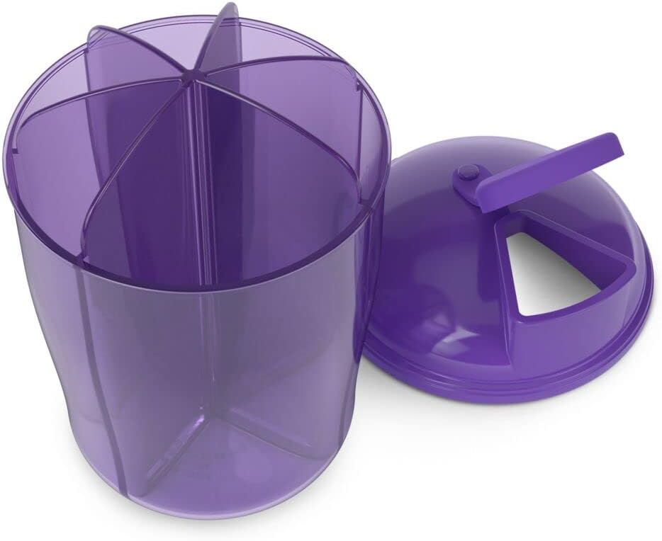EZY DOSE Vitamin Organizer, 6 grandi scomparti, 30 giorni di conservazione della vitamina e della medicina, mantenere le vitamine e i medaglie in controllo, facile da usare, durevole e amichevole di viaggio, viola, BPA Free