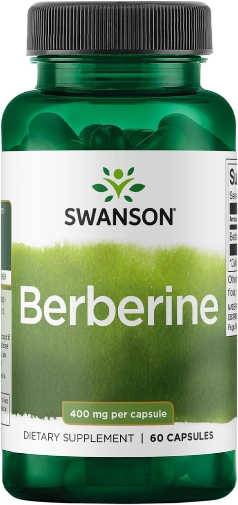 Swanson Berberine - Supporta la salute metabolica e la salute del cuore* - Contiene HCl di Berberina standardizzata - Non OGM & Gluten-Free - 60 capsule vegane