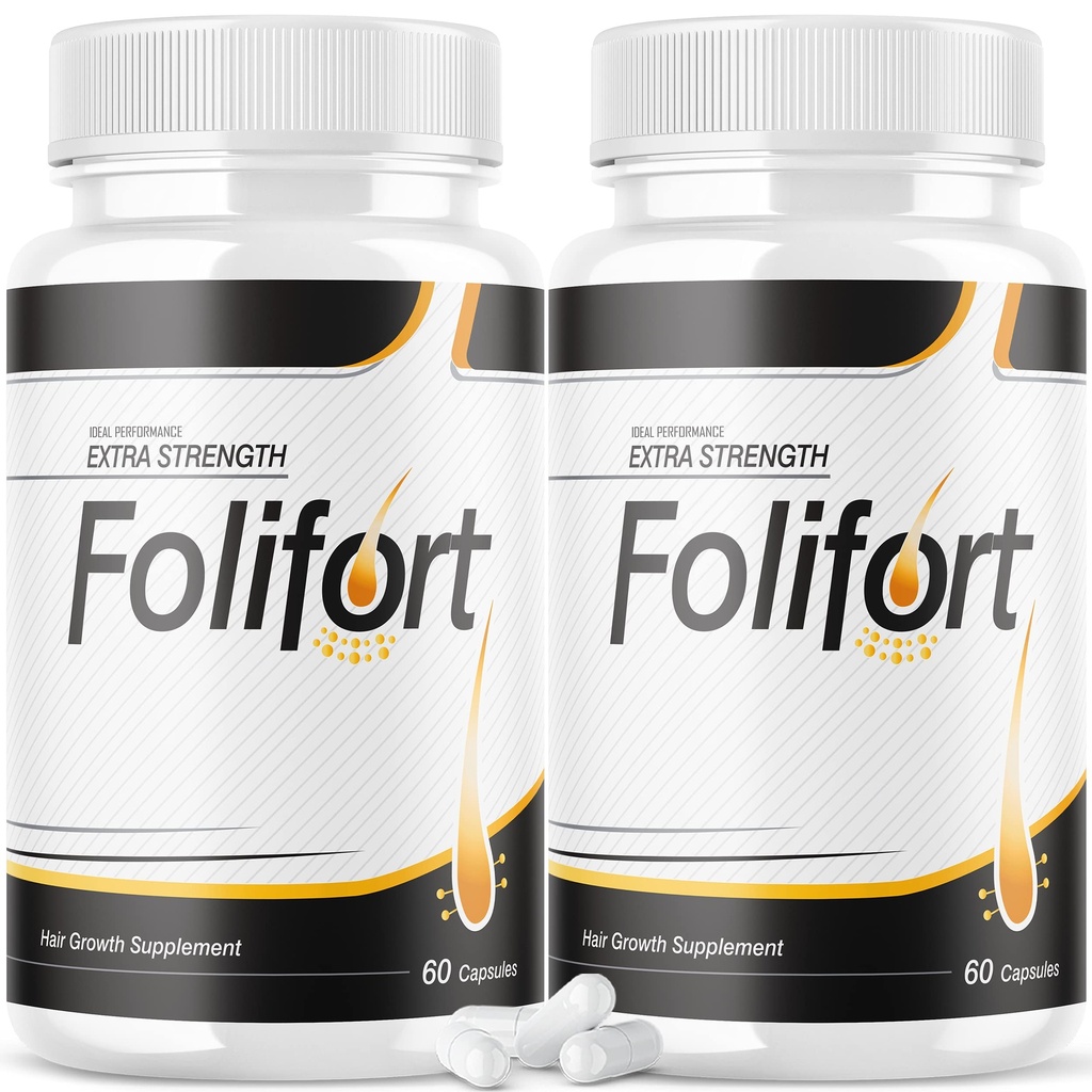 PERFORMANCE IDEALE (2 Confezione) Pillole di crescita dei capelli Folifort Felfort Extra Strength Vitamins Recensioni Fornitura (120 capsule)