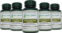 Green Organic Supplements' Alpha Lipoic Acid Complex, ALA, 90 VCaps Alpha Lipoic Acid Capsules (Pack of 5)