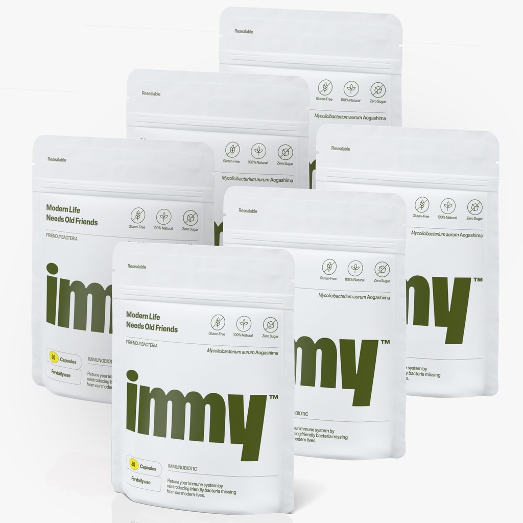 Supplément Immune d'IMMY pour le soutien de l'humeur et la santé de Gut, 180 ct. - Soutien de secours, de focalisation et de soutien de l'humeur, aide au calmant naturel