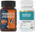 Total Gut Health Boost Bundle: Enzymes digestifs + 100 milliards de probiotiques pour les hommes et les femmes – Bloating, Digestive Relief & Immune Support