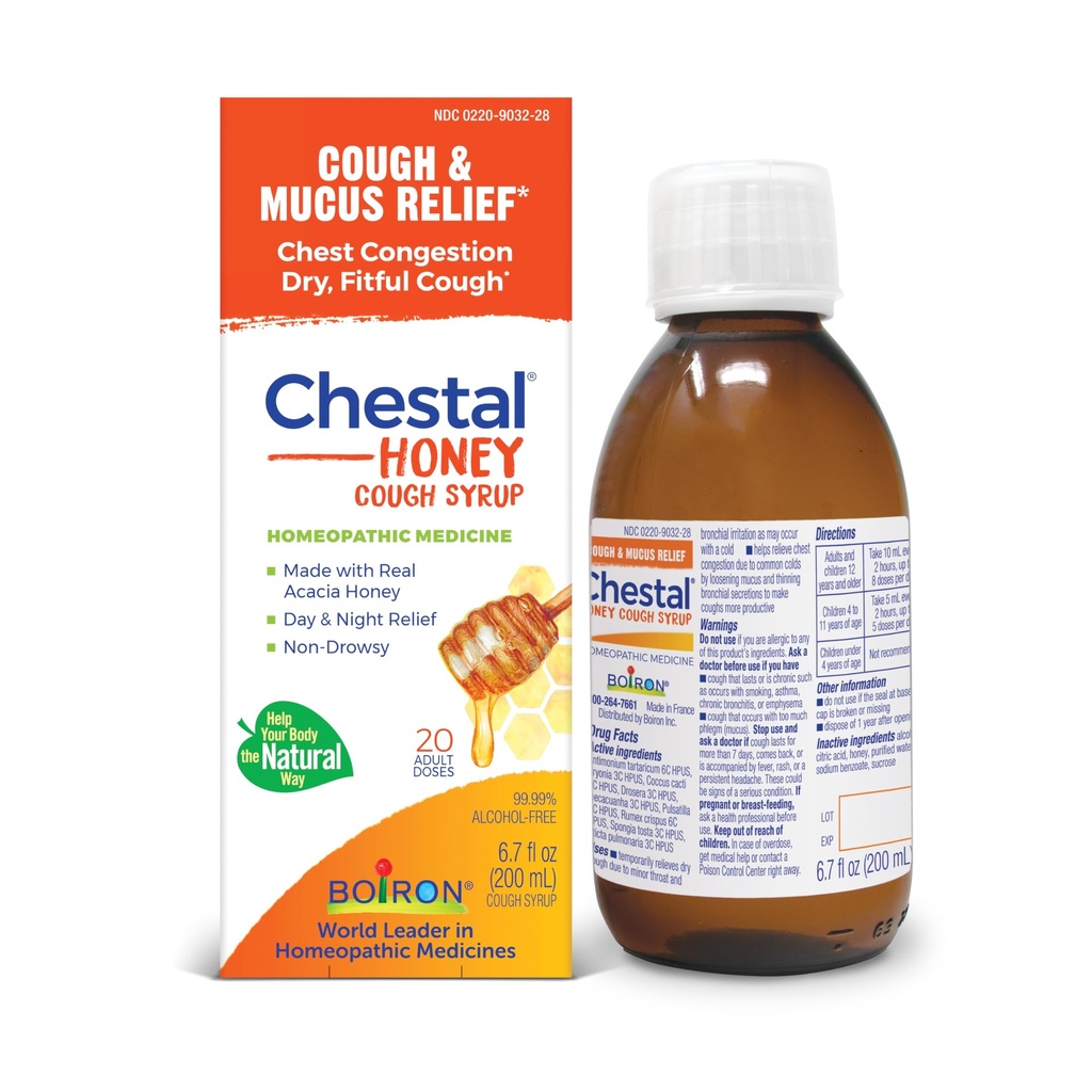 Boiron Chestal Honig Erwachsene kalt und Husten Syrup für Nasal und Chest Congestion, Runny Nose und Sore Throat Relief - 6.7 Fl.