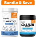 Sandhus L-Glutamin-Pulver 100 Servierungen, 500g, 17.6 Oz., Große Größe, 3 Monate Versorgung & Collagen Peptidpulver | Unterstützt Muskel, Gut Gesundheit, jugendliche Haut, Haar, Nägel & Mobilität