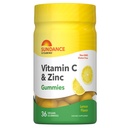 Sundance Vitamin C und Zink-Gummien | 36 Count | Lemon Flavor | Vegan, Non-GMO und Glutenfreie Ergänzung