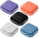 Small Pill Case 4 scomparti Grigio chiaro viola blu nero e rosa set di 5