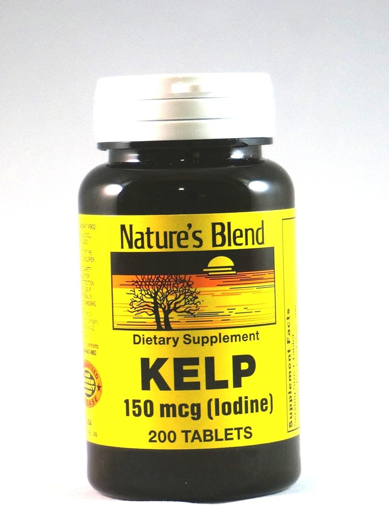 Miscela della natura Kelp 150mcg (Iodine), 200 linguetta, (Pack of 2)