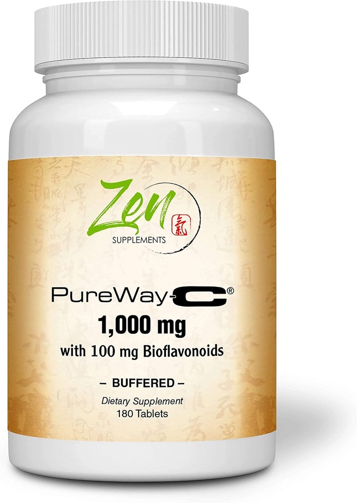 Vitamine buvée C 1000mg- Supplément de vitamine C avancé avec HIPS rose, complexe bioflavonoïde et plus - Système de soutien immunitaire et support antioxydant - Non-OGM - 180 comprimés en poudre d'acide ascorbique