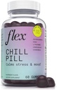 FLEX Chill Pille - Stress Relief - Balance - Hilft zu entspannen - Ashwagandha - L-Theanine - GABA - Kamille - Zitronenbalsam - Berry Flavor - Vegan-Friendly - Gluten-Free - 60 Gummi (Chill Pille)