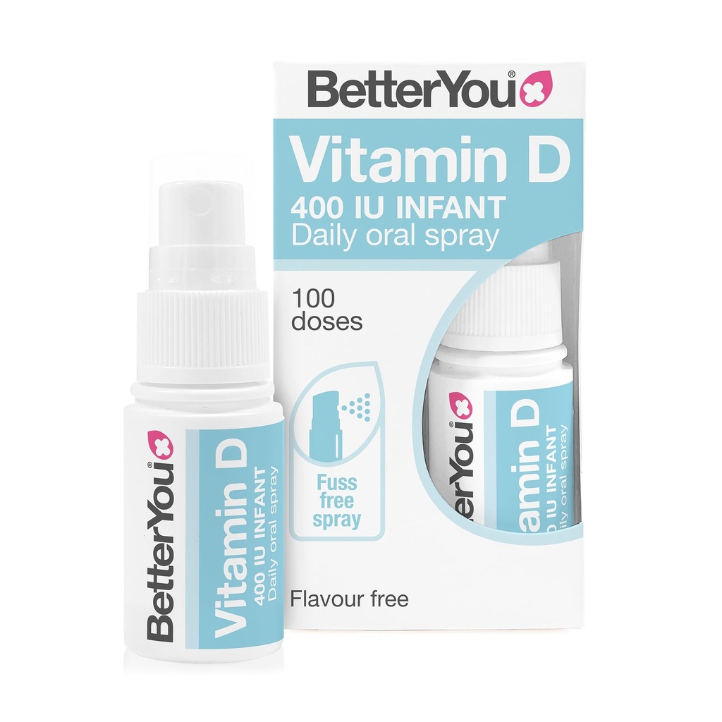 BetterYou D400 Infant Vitamin D Oral Spray - Günstig Alternative für Tablets - Speziell für Kinder unter 3 Jahren - Einfache und reine Formulierung - Vital für Kinder Entwicklung - 0.5 oz
