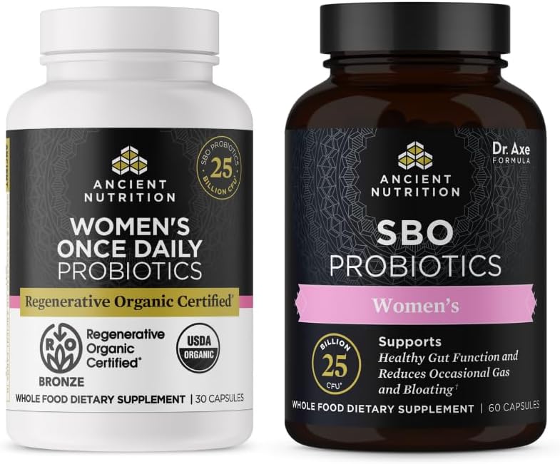 Antichi Probiotici biologici rigenerativi, Donna Una volta Quotidiano, 30 Conte + Probiotici SBO, Donna, 60 Conte