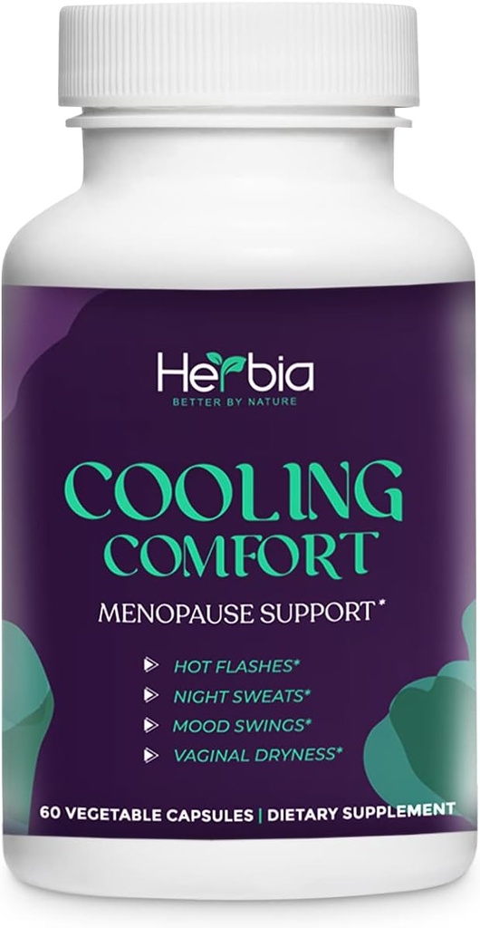 Natürliche Menopause und PMS-Ergänzung - Hormonale Balance, Estrogen-freie Kräuterform Natürliches Relief für Nachtschwärmen, Mood-Swings & Vaginale Trockenheit- Made in USA 60 Kapseln