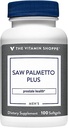 The Vitamine Shoppe Saw Palmetto Plus - Supplément pour la santé de la prostate - 160mg de Saw Palmetto Extract avec une excellente source de zinc, vitamine E et B6 (100 Softgels)