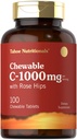 Carlyle Vitamine C Récupérateurs $ 1000mg $ 100 Comprimés Naturel Orange Aromatisant $ Végétarien, sans OGM et sans gluten $ Tahoe Nutritionals