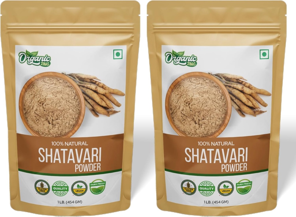 Empower Your Well-Being: Shatavari poudre pur et naturel supplément à base de plantes ayurvédiques, dédié à l'éducation de la santé des femmes - 16 oz (paquet de 2)