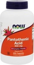 Ora Foods Acido pantotenico, 250 tappi / 500 mg (pacchetto di 2)