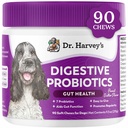Dr Harvey's Digestive Probiotic Soft Chews for Dogs, 9 probiotiques pour la santé de la rouille, la diarrhée et le soutien de l'intestin, le beurre d'arachide (90 Chews)