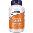 NOW Integratori alimentari, L-teanina 200 mg con Inositolo, Gestione dello stress*, 120 capsule di veg