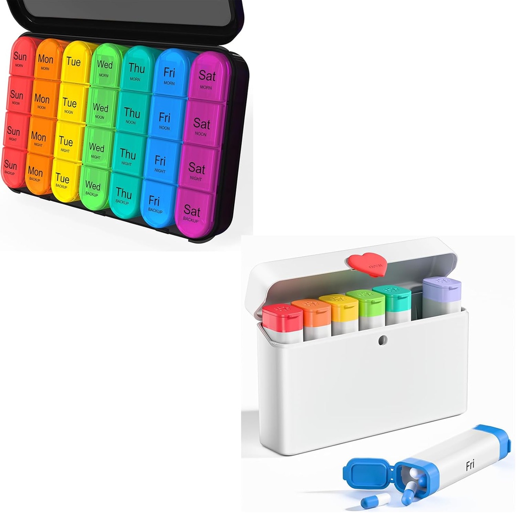 Weekly Pill Organizer 4 Mal pro Tag & 2 Mal pro Tag
