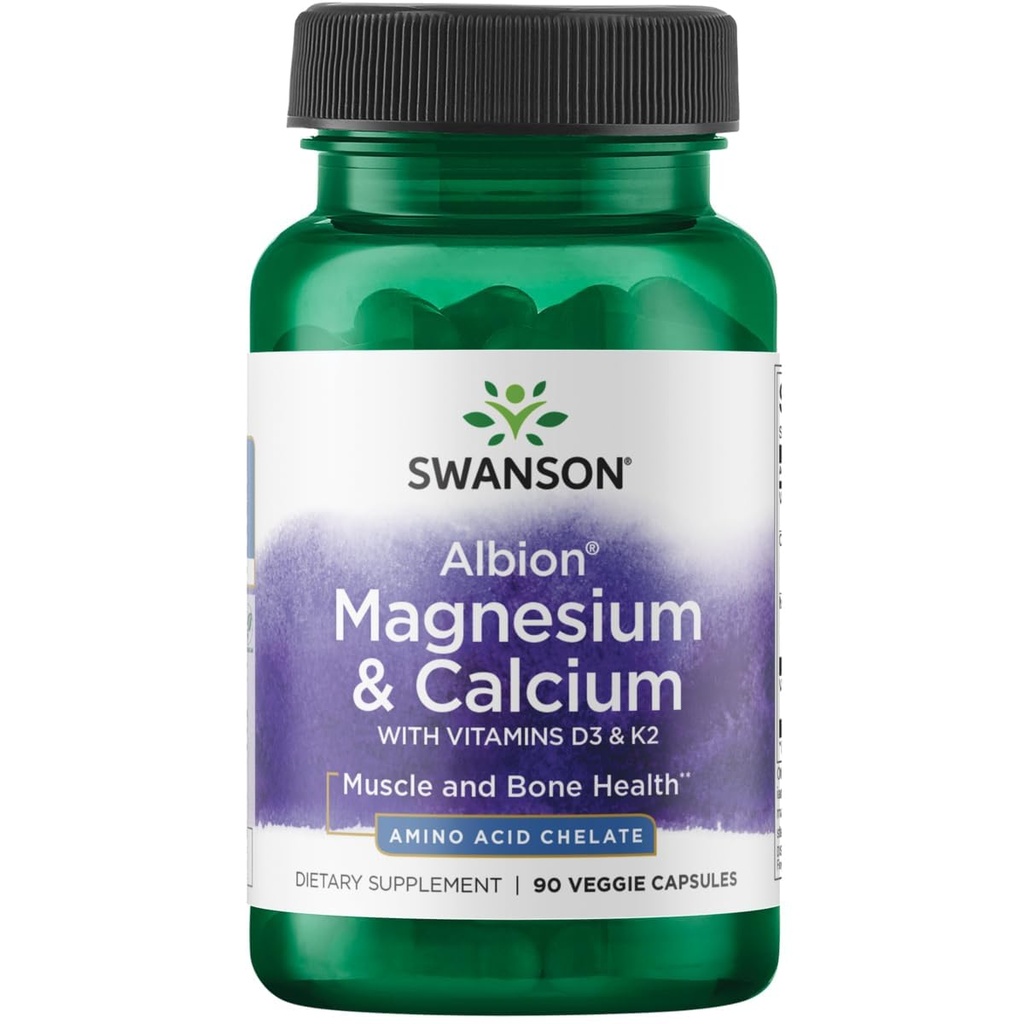 Swanson Albion Magnesio e Calcio 2:1 90 capsule di veg