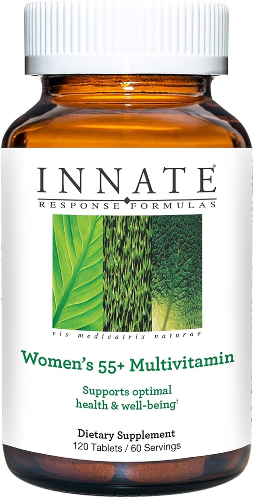 Innate Response Formulas Women’s 55+ Multivitamin - Daily Multivitamin for Women 55 and Over - Vegetarisch, Non-GMO und Glutenfrei - Made without 9 Food Allergens - 120 Tabletten (60 Servietten)