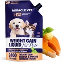 Miracle Vet Gainer ad alto contenuto di calorie per cani e gatti - Multivitamin Nutritional Supplement Gel, Omega Fish Oil, Calcium - Puppy, Senior, Prenatal Cat & Dog Vitamins, Supplementi per il guadagno di peso
